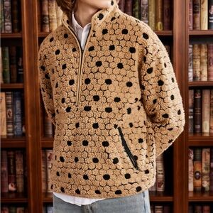 NWOT XS YITAI Floral Sherpa Fleece Half-Zip (Sold Out Online)